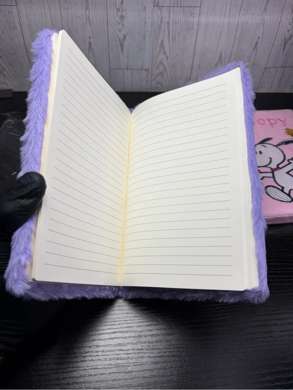 3pcs Snoopy Plush Journal/Notebook Trio - Lavender, Aqua & Pink